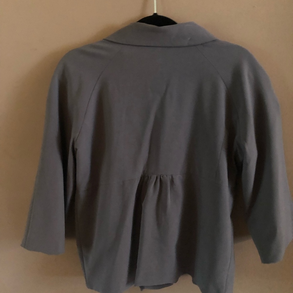 Vintage look cropped blazer in deep periwinkle - Picture 2 of 3